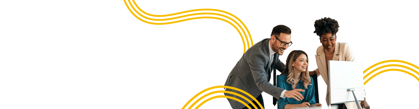 Professionals looking at Ricoh's document management solutions