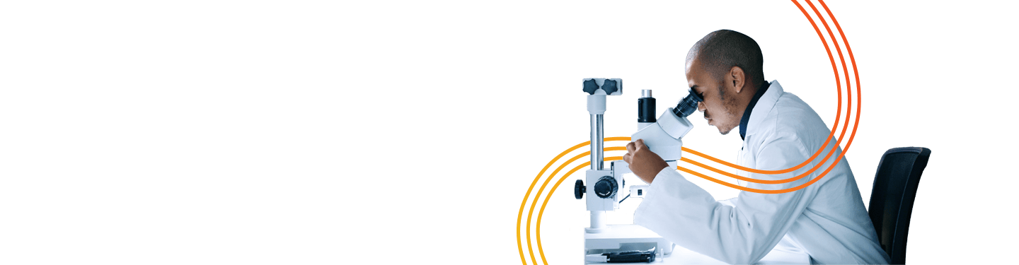 Pharmacist working with a microscope