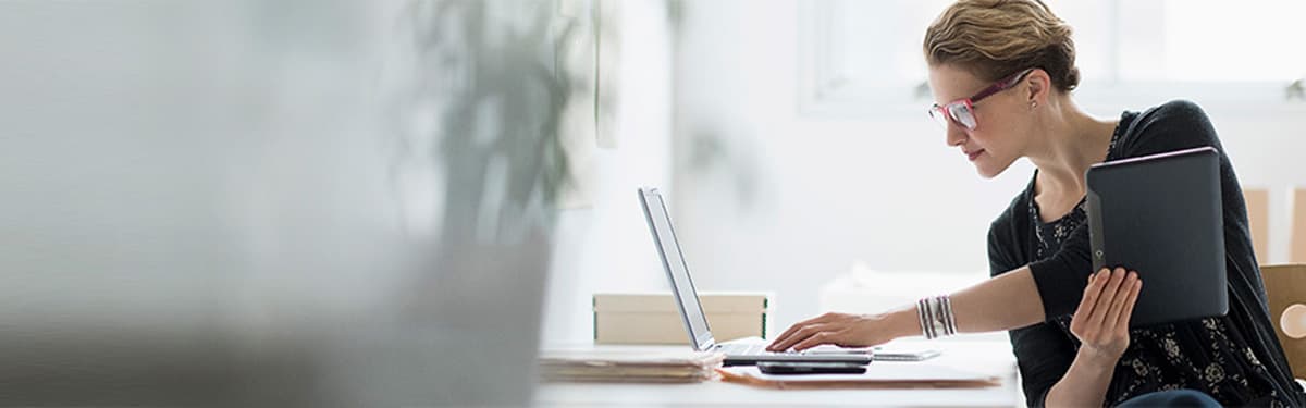 business woman working