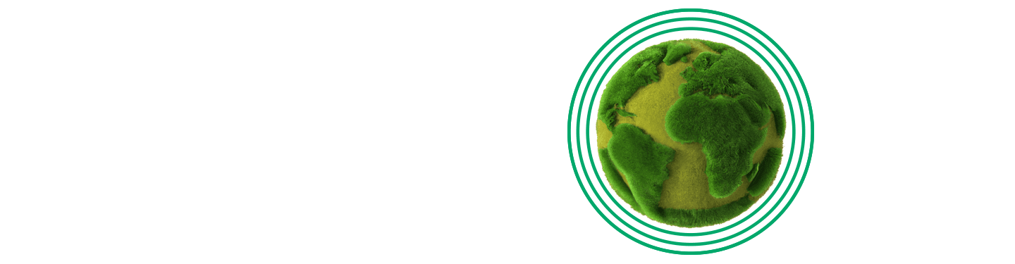 Globe made out of moss